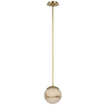 Melange Disc Pendant - Antique Burnished Brass / Alabaster