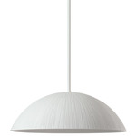 Utopia Sculpted Pendant - Plaster White / White