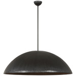 Utopia Sculpted Pendant - Aged Iron / White