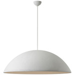 Utopia Sculpted Pendant - Plaster White / White