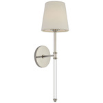 Camille Rechargeable Wall Sconce - Polished Nickel / Linen