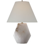 Anthenee Table Lamp - Alabaster / Linen