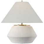 Aten Short Table Lamp - Plaster White / Linen