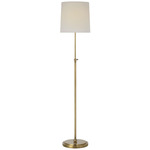 Bryant Cordless Floor Lamp - Hand-Rubbed Antique Brass / Linen