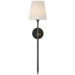 Bryant Cordless Tail Wall Sconce - Bronze / Hand-Rubbed Antique Brass / Linen