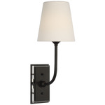 Hulton Rechargeable Wall Sconce - Bronze / Linen