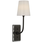 Hulton Rechargeable Wall Sconce - Bronze / White Glass