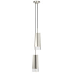 Matcha Multi Light Pendant - Polished Nickel / Clear