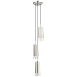 Matcha Multi Light Pendant - Polished Nickel / Clear
