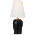 Opera Slim Table Lamp - Raven Black / Linen