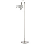 Oso Articulating Floor Lamp - Polished Nickel / Matte White