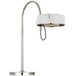 Oso Arc Table Lamp - Polished Nickel / Matte White