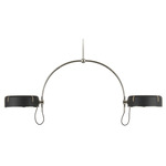 Oso Linear Arched Pendant - Polished Nickel / Matte Black