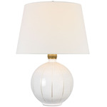 Ponteil Large Table Lamp - Crackled Ivory / Linen