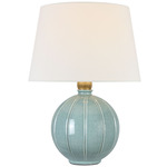 Ponteil Large Table Lamp - Crackled Robin / Linen