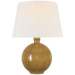Ponteil Large Table Lamp - Crackled Sienna / Linen