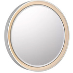 Tricia Color-Select Mirror with Light - Matte White / Polished Nickel / Mirror