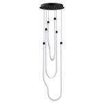 Soleil 3-Light Pendant - Black / Frosted