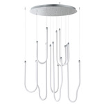Soleil 8-Light Pendant - Polished Chrome / Frosted