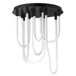 Soleil Ceiling Light - Black / Frosted
