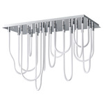 Soleil Linear Ceiling Light - Polished Chrome / Frosted