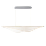 Manta Linear Pendant - Polished Chrome / Frosted