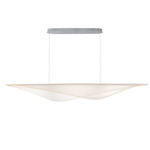 Manta Linear Pendant - Polished Chrome / Frosted