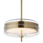 Voto Pendant - Natural Aged Brass / Clear