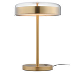 Voto Table Lamp - Natural Aged Brass / Clear