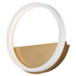 Hoopla Wall Light - White / Gold