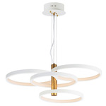 Hoopla Pendant - White / Gold