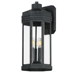 Wright Outdoor Wall Sconce - Black Patina / Clear