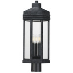 Wright Outdoor Post Light - Black Patina / Clear