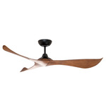 Keanu Outdoor Ceiling Fan - Black / Walnut