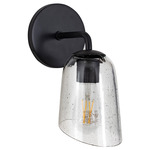 Keppe Wall Sconce - Dark Bronze / Seedy Glass