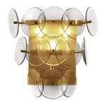 Loren Wall Sconce - Weathered Brass / Clear