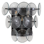 Loren Wall Sconce - Gunmetal / Clear