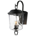 Prescott Outdoor Wall Light - Dark Bronze / Clear