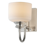 Bisque Wall Sconce - Polished Nickel / White