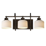 Bisque Bathroom Vanity Sconce - Oil Rubbed Bronze / White