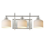 Bisque Bathroom Vanity Sconce - Polished Nickel / White