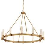 Duchess Chandelier - Natural Aged Brass / Iceberg 