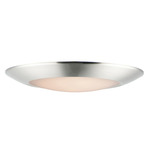 Diverse T24 Wet Location Ceiling Light - Satin Nickel / White