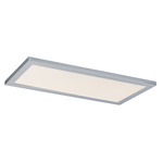 Sky Panel Color-Select Rectangular Ceiling Light - Brushed Aluminum / White