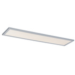 Sky Panel Color-Select Rectangular Ceiling Light - Brushed Aluminum / White