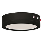 Wafer Ceiling Light with Emergency Backup - Black / White