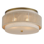 Seacliff Ceiling Light - Natural Aged Brass / Off White