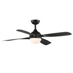 Bola Ceiling Fan with Light - Black / Frosted