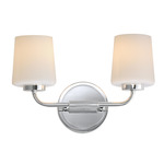 Durham Slim Bathroom Vanity Light - Polished Chrome / White
