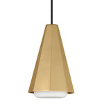 Rizzo Pendant - Black / Antique Brass